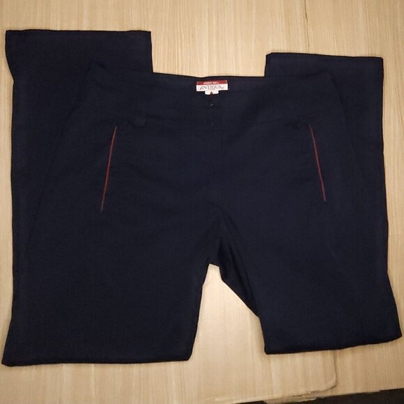 Antigua Desert Dry Navy Pants Red Piping 6 - Picture 1 of 11